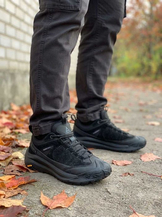 Теплі чоловічі кросівки Humtto 371081A3 All Black (41-46) — водостійкі, фліс, осінь-зима | Хумтто