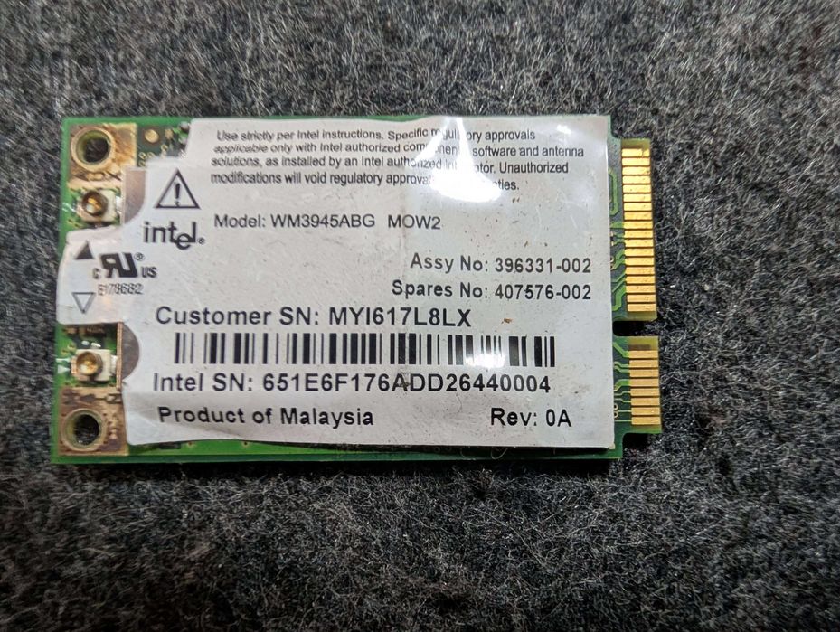 WIFI Card ANATEL Intel Wireless WM3945ABG