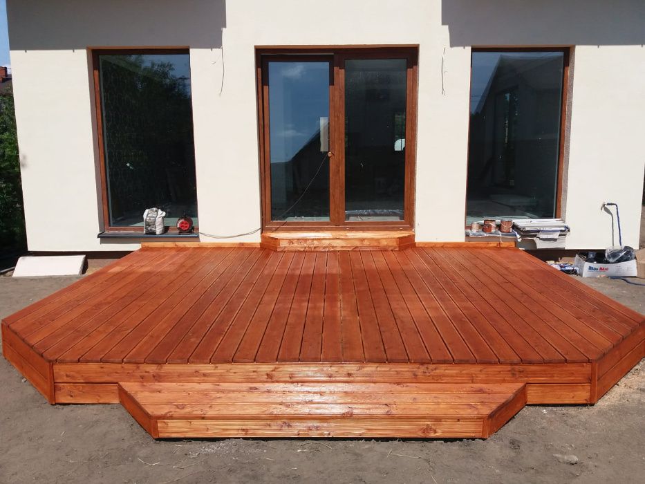 Deska tarasowa modrzew ryflowana