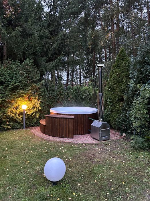 Duża balia do sauna ogrodowa jacuzzi basen LED pokrywa transportGRATIS
