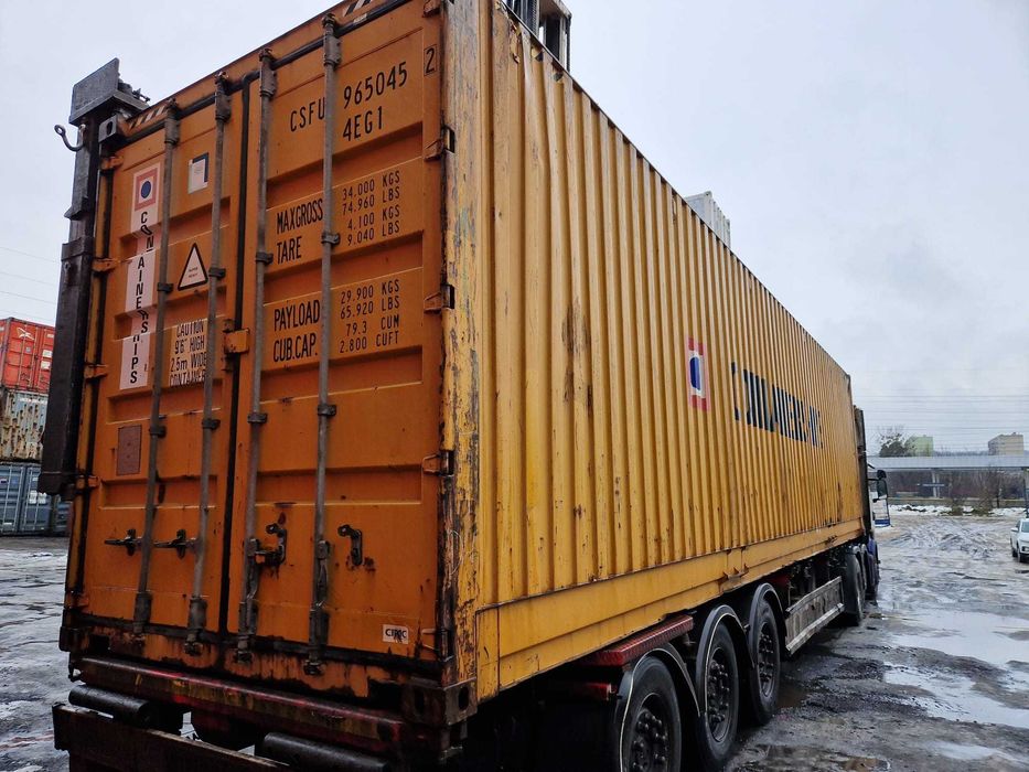 Kontener morski 40'HCPW pallet wide poszerzany używany sprawny