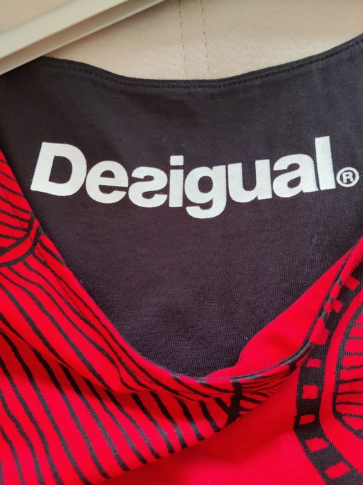 Vestido curto, mangas curtas, preto,vermelho, Novo, Desigual S