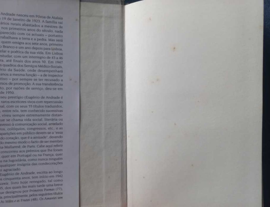 Antologia Pessoal da Poesia Portuguesa - Eugénio de Andrade