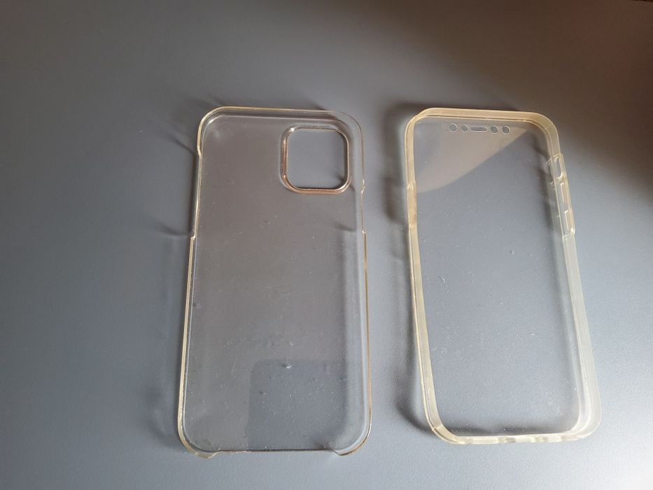 Iphone 12 capa transparente frente e trás