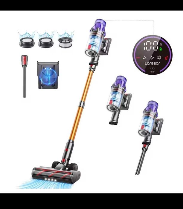 Laresar V7 odkurzacz Bezprzewodowy 550W Nowy Pionowy Aku