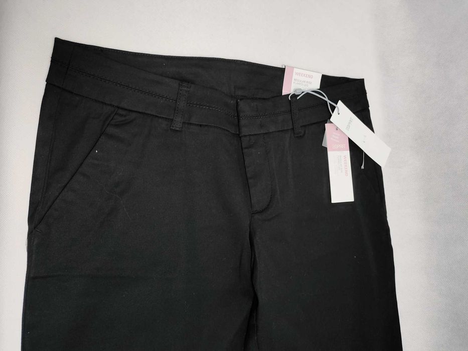 Rybaczki  36 S proste nogawki spodnie damskie czarne 3/4 ESPRIT SP0181