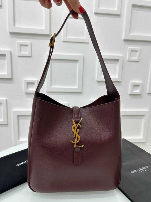 Torebka skórzana burgund bordo YSL ! Premium! Karton+woreczek