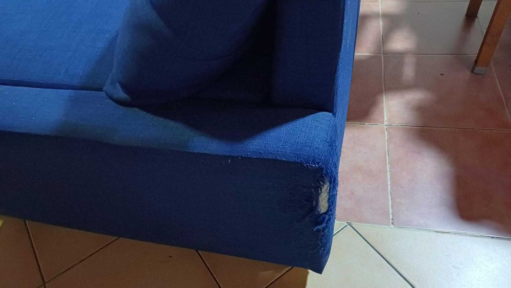 Sofá ikea 3 lugares azul