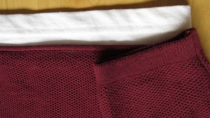 sweter 100% bawełna bordo PULL & BEAR