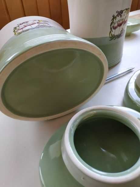 Набор банок для сыпучих, керамика сахар гречка рис, итальянский стиль