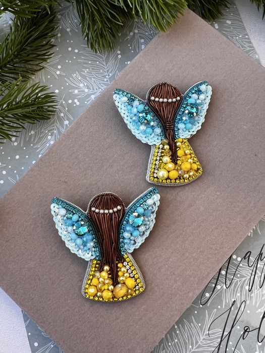 Брошка ручної роботи, патріотична брошка ручної роботи