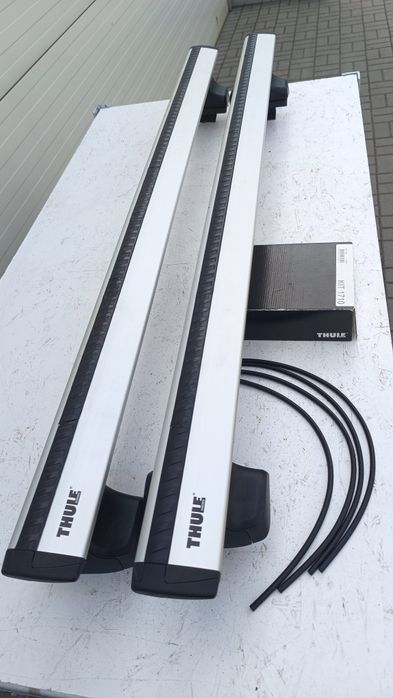 Bagażnik dachowy VW Golf VII Thule WingBar | Belki 127cm | Stopy 754 | Kit 1710  – Stan Idealny