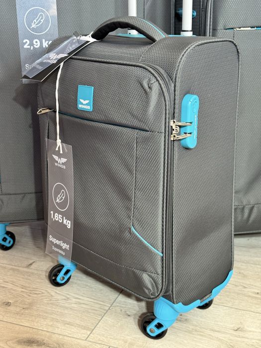 Чемодан чемоданы валіза WINGS LRK01 поліестер ПОЛЬША (СУПЕРЛЕГКА)