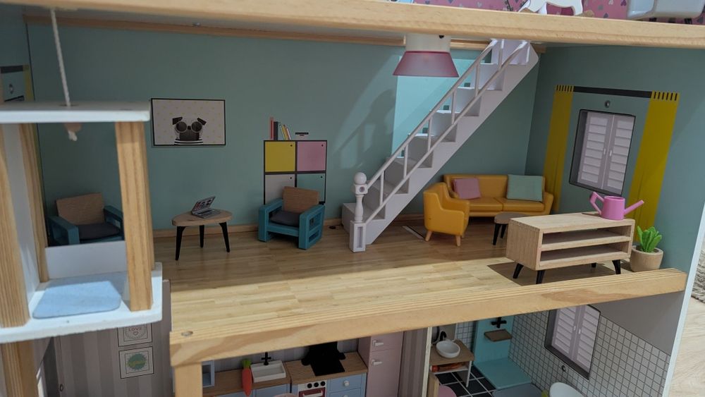 Casa de bonecas e acessórios
