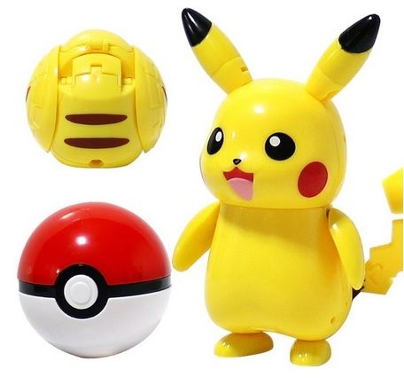Покебол Pikachu Electric шар с фигуркой-трансформером Покемон Пикачу