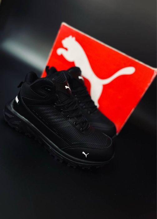 Не промокают GORE TEX ‼️Мужские зимние ботинки пума черные кожаные