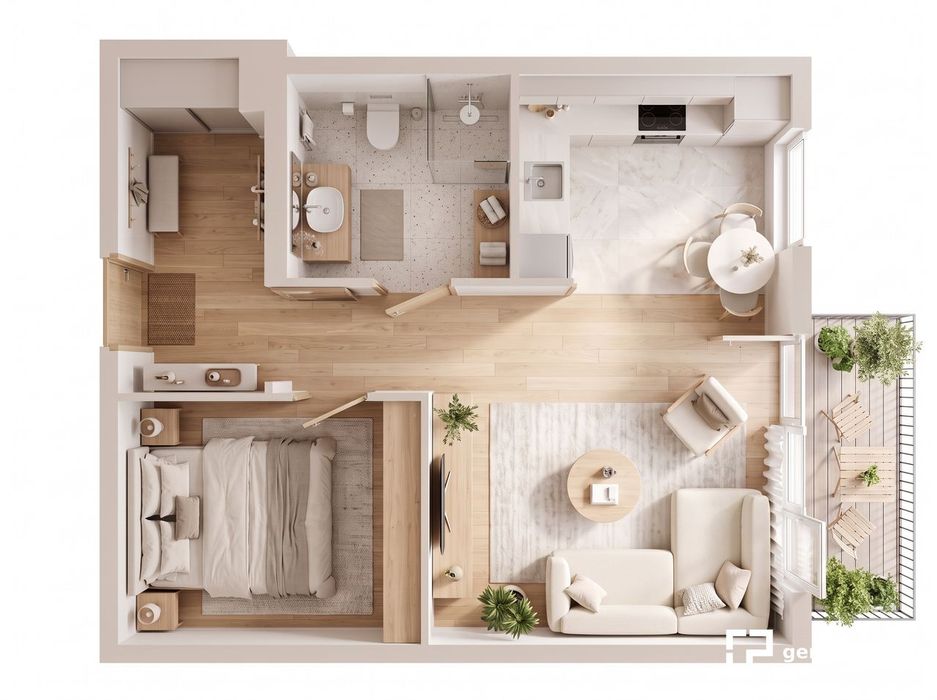 Kawalerka 30,19 m2 + balkon - 10. piętro - Suchostrzygi / Tczew