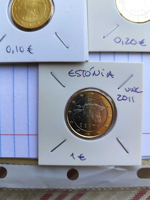 Moedas Não Circuladas de uso corrente, da Estónia