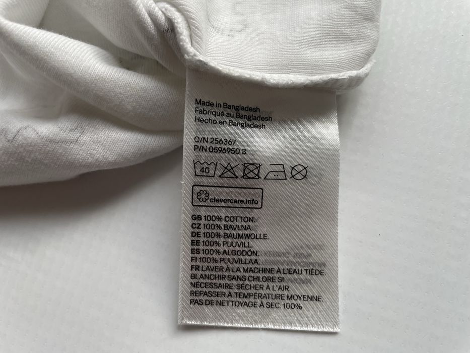 H&M body w słoniki 86, bawełna organiczna, krótki rękaw