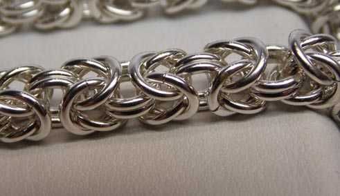 Srebrny łańcuszek królewski splot 41 cm. 6 mm.