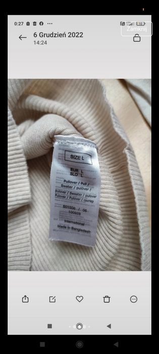 Sweterek damski M L Orsay