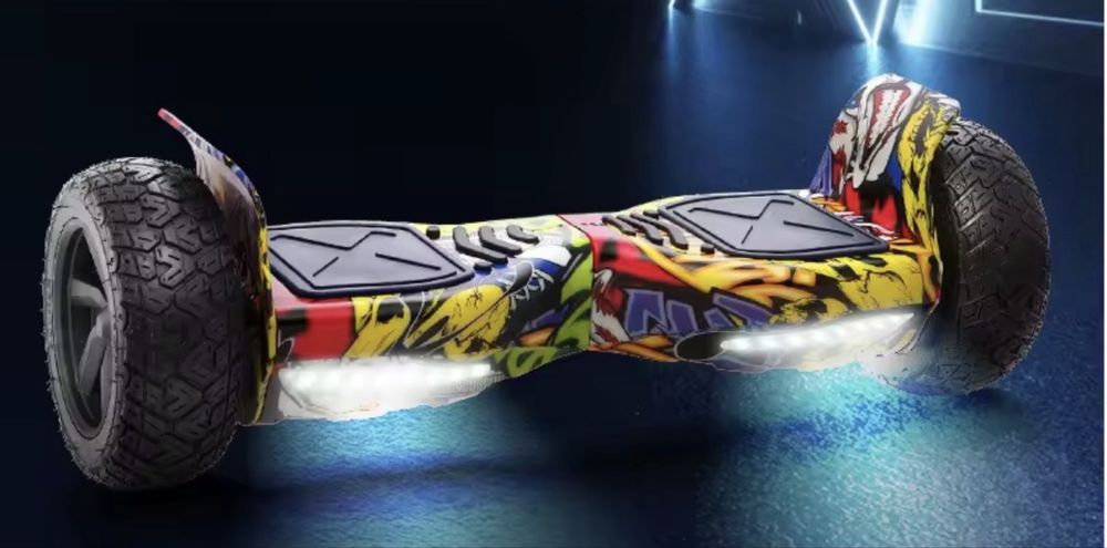 Hoverboard Skate Elétrico 8.5" Original Led Bluetooth Offroad