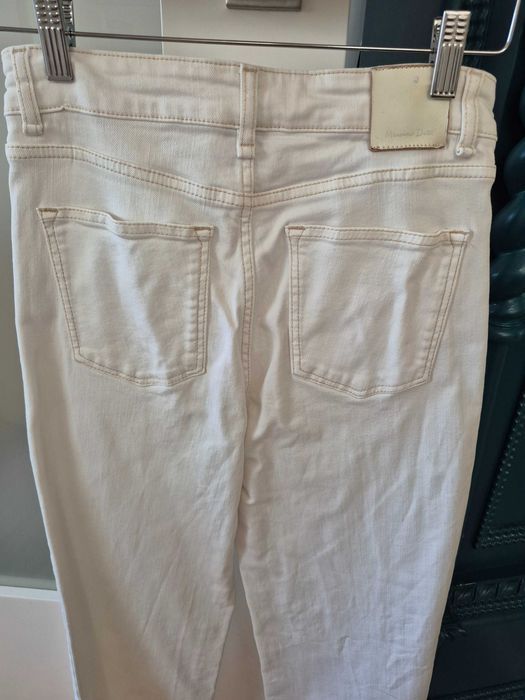 Calças brancas coulotte Massimo Dutti