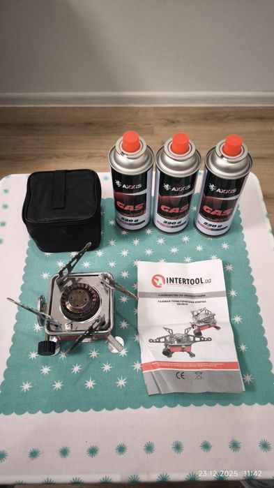 Портативна газова плитка Intertool