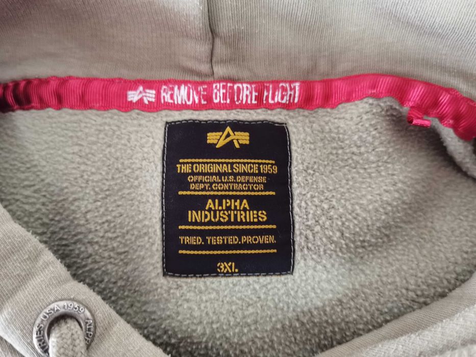 Alpha Industries Khaki Hoodie 3XL