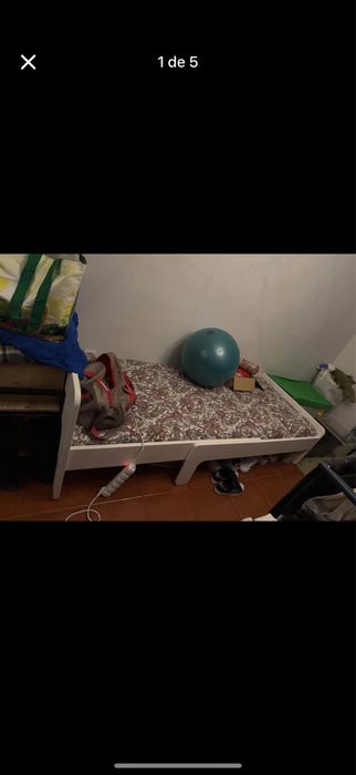 Cama extensivel + colchão + estrado