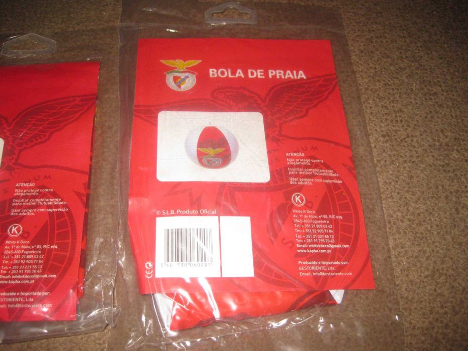 Boia e Bola de Praia do S.L.Benfica/Novos/Selados
