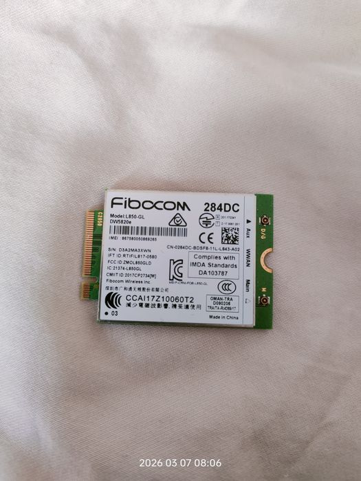 Modem WWAN 4G LTE Fibocom DW5820e do laptopów Dell Latitude Precision