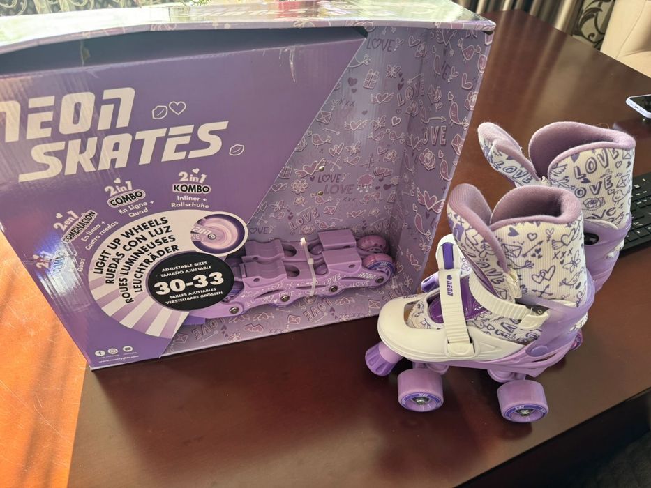 Роликові ковзани Neon Combo Skates Бузковий