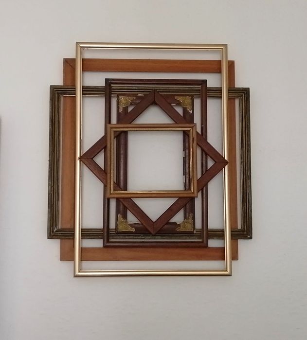 quadro de molduras da arte do lixo