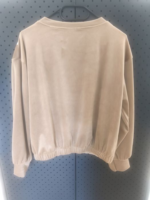 Dres welurowy z paskami / fango / made in Italy