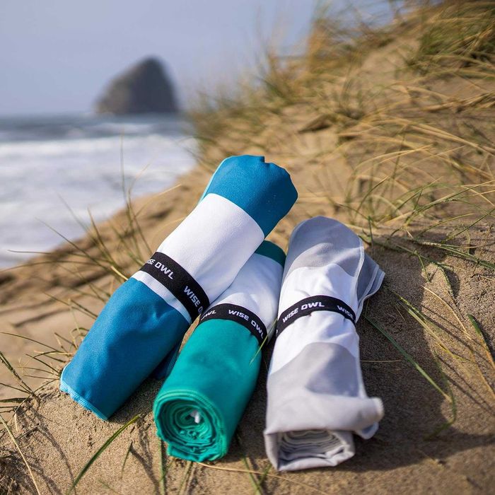 2444 Duży Szybkoschnący Ręcznik Plażowy Do Sauny Mikrofibra 120x200