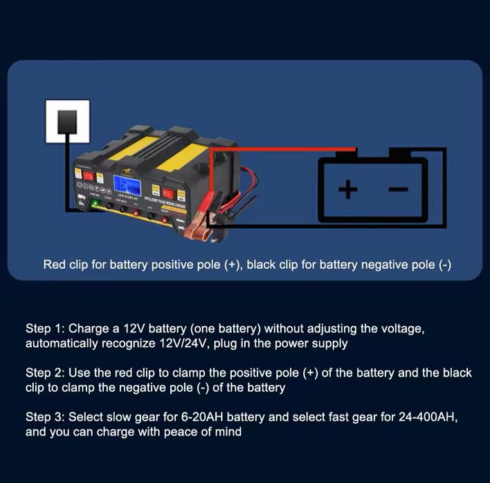 Carregador de barerias 12V/24V NOVO