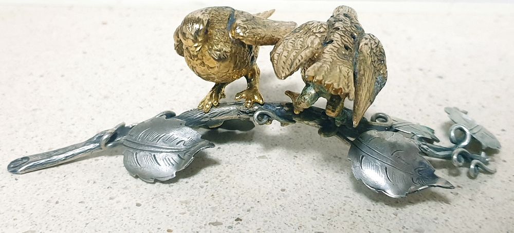 Raro antigo paliteiro em prata portuguesa Javali II