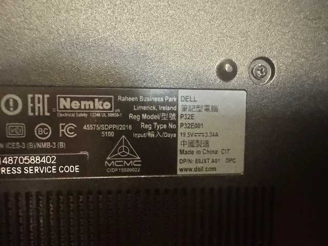 Laptop Dell Inspiron 17,3" iCore i7-7500U HDD 240GB