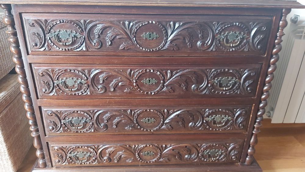 Quarto antigo, mobília de século