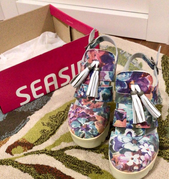 Sandálias Seaside salto alto, tamanho 39 - NOVAS