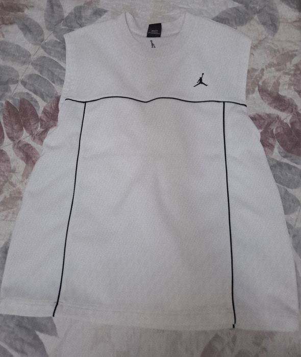 Conjunto camisola calção Jordan, Branco e vermelho Basquetebol