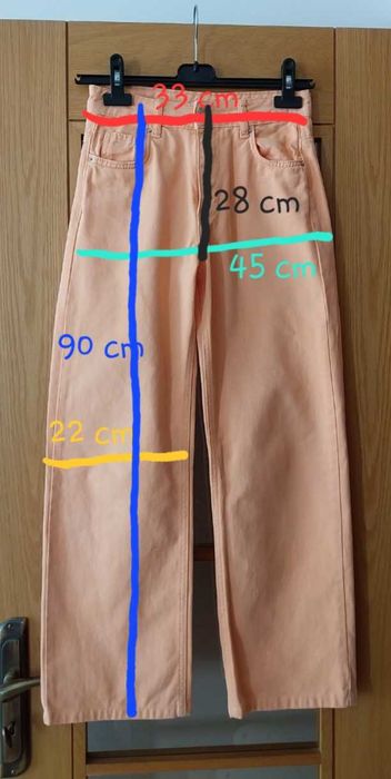 Calças de ganga  laranja/salmão  tamanha 32