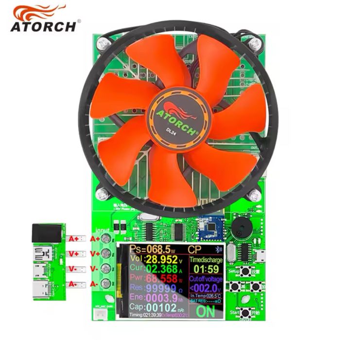 Тестер емкости ATORCH DL24 NEW нагрузка электронная 150 Вт 20 А