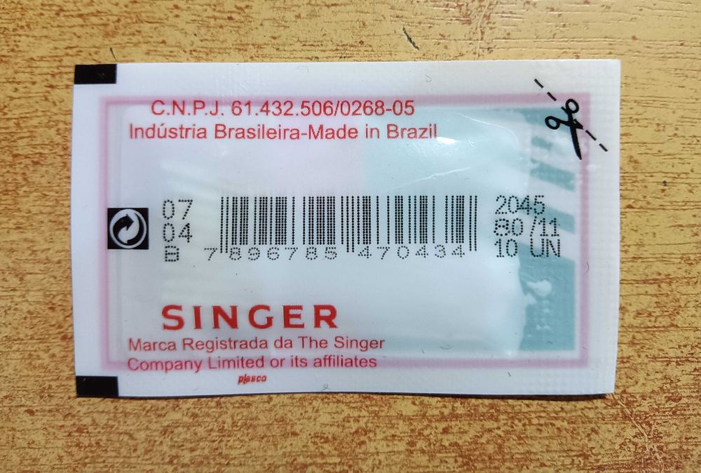 Agulhas maquina costura Singer