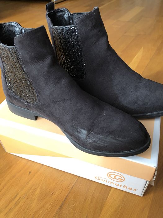Botas pretas de camurça Calçado Guimarães