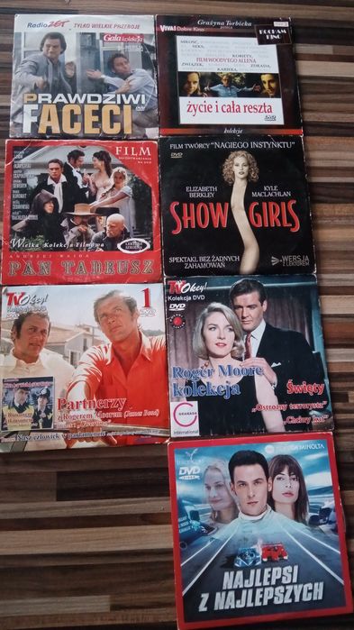 Zestaw 8 starych filmów dvd