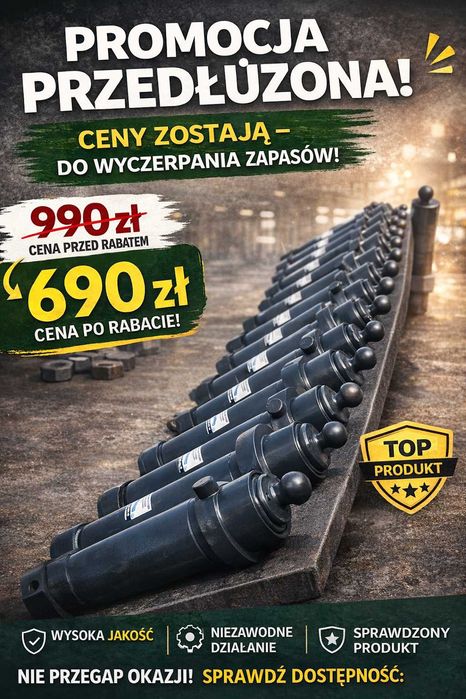 Siłownik do przyczepy D47 - 2 LATA PISEMNEJ GWARANCJI !! Od ręki !!