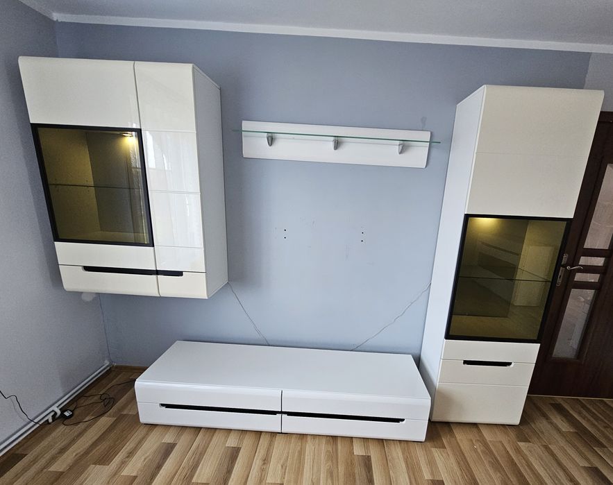 Meble biały połysk+komoda,meble hector