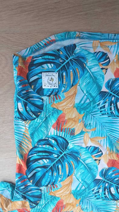 T-shirt Monstera Blue 128/134 Hey Popinjay